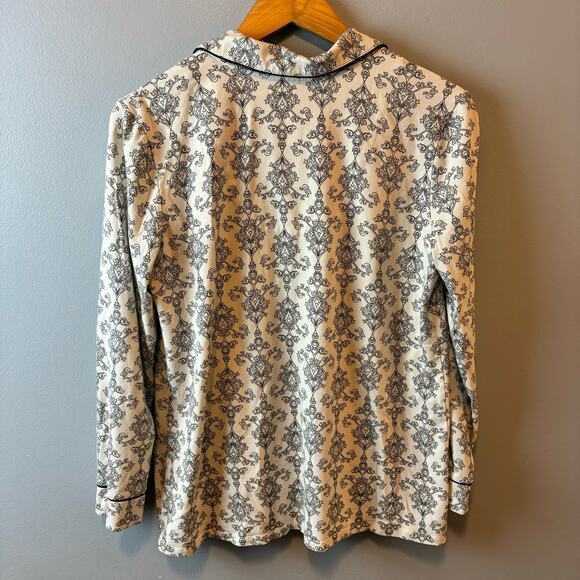 Soma PJ Top Cotton Modal Blend Button Front Medium - Picture 2 of 4